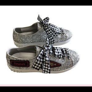 Miu Miu Silver Glitter Sneaker - Perfect!
